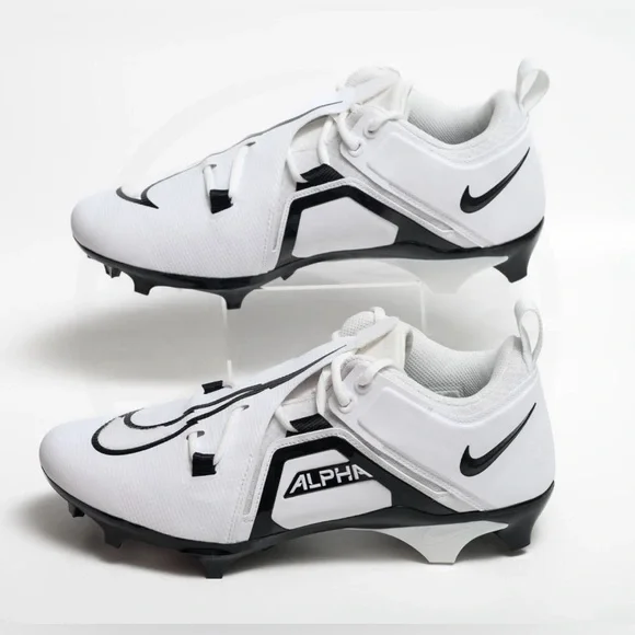 Nike Alpha Menace Pro 3 Low Football Cleats White FJ6843-100 Men's Sz 11.5